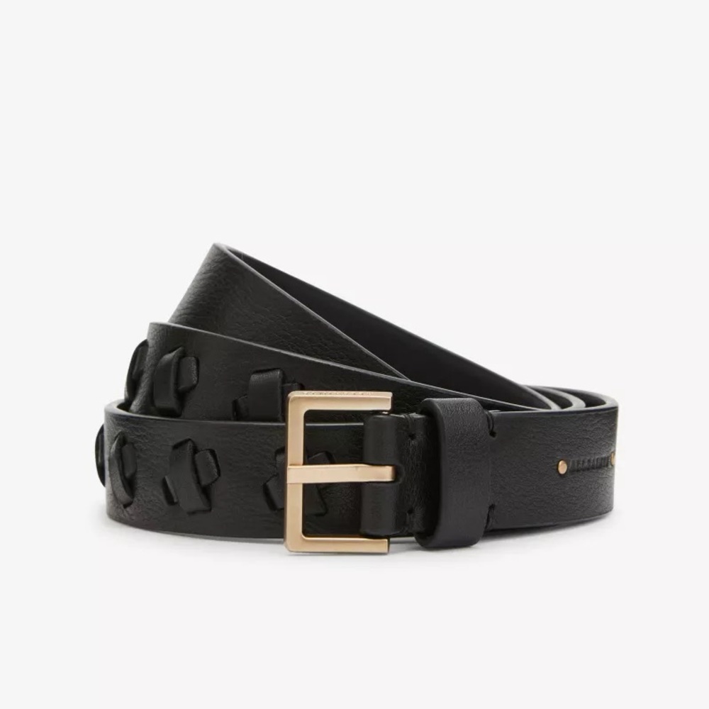 AllSaints 25mm Knotted Leather Belt - black - brand new with tags - size large